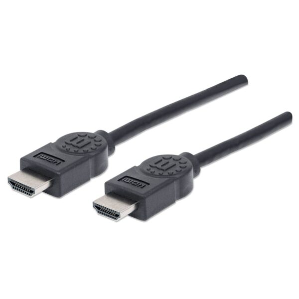 CABLE HDMI MANHATTAN 1.8M 1080P 4K 3D BLINDADO 30MHZ NEGRO 306119 - Imagen 2