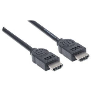 CABLE HDMI MANHATTAN 1.8M 1080P 4K 3D BLINDADO 30MHZ NEGRO 306119