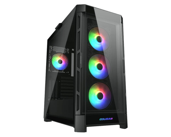 GAB COUGAR DUOFACE PRO NEGRO RGB CRIST TEMP ATX