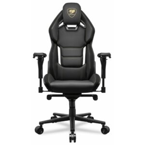 SILLA COUGAR HOTROD ROYAL BLACK CUERO SINTETICO 136KG