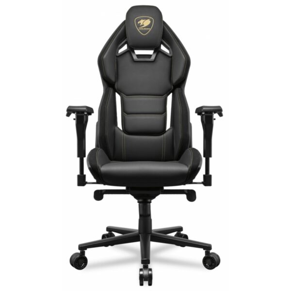SILLA COUGAR HOTROD ROYAL BLACK CUERO SINTETICO 136KG