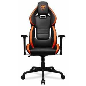 SILLA COUGAR HOTROD BLACK/ORANGE CUERO SINTENTICO 136KG