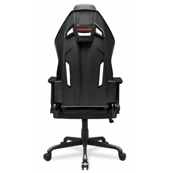 SILLA COUGAR HOTROD BLACK/ORANGE CUERO SINTENTICO 136KG - Imagen 5