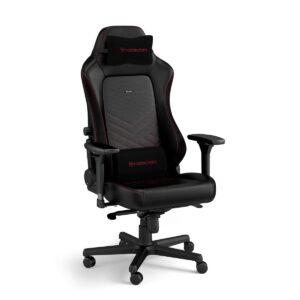 SILLA NOBLECHAIRS HERO BLACK/RED CUERO REAL 150KG