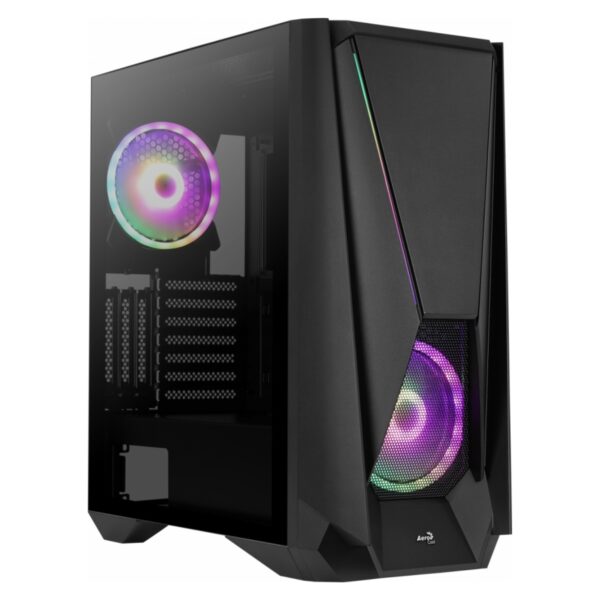 GAB AEROCOOL VISOR CRIST TEMP,NEGRO ARGB,E-ATX