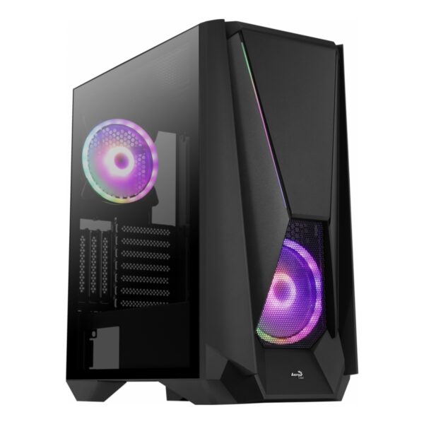 GAB AEROCOOL VISOR CRIST TEMP,NEGRO ARGB,E-ATX - Imagen 2