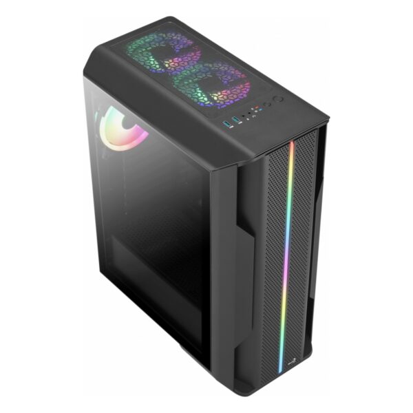 GAB AEROCOOL SPLINTER DUO G V1 NEGRO, ARGB, ATX - Imagen 4