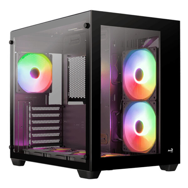 GAB AEROCOOL DRYFT G-BK-V2  NEGRO CRIS TEMP RGB  ATX/MATX/MITX