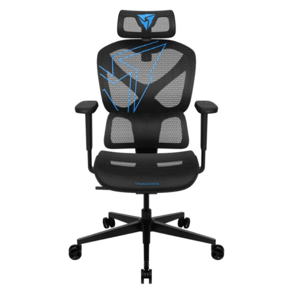 SILLA THUNDER X3 YTC RACER ESPUMA DE ALTA DENSIDAD CON COBERTURA DE PU 150KG BLUE