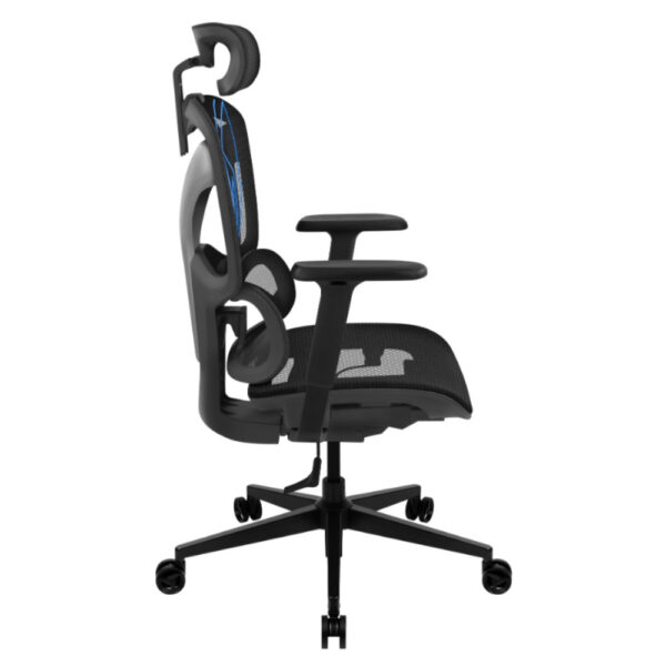 SILLA THUNDER X3 YTC RACER ESPUMA DE ALTA DENSIDAD CON COBERTURA DE PU 150KG BLUE - Imagen 4