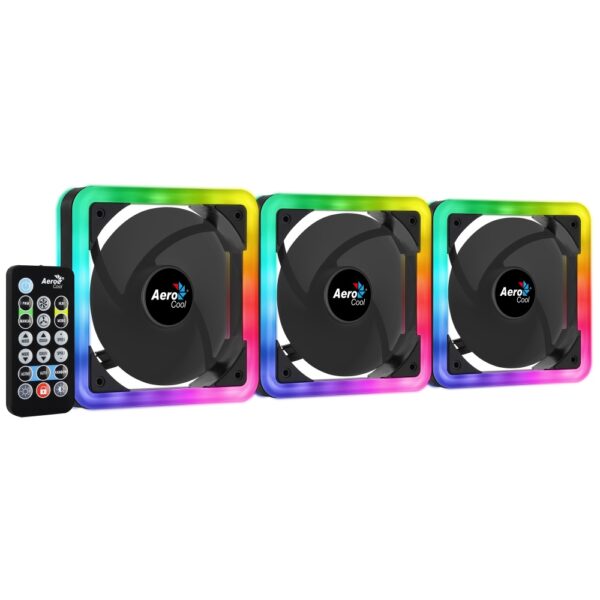 KIT 3 VENTILADOR AEROCOOL 14CM EDGE 14 PRO ARGB - Imagen 3