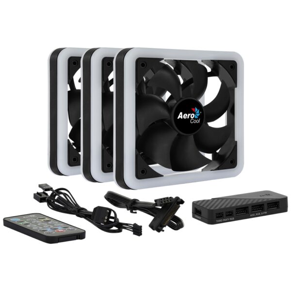 KIT 3 VENTILADOR AEROCOOL 14CM EDGE 14 PRO ARGB - Imagen 4