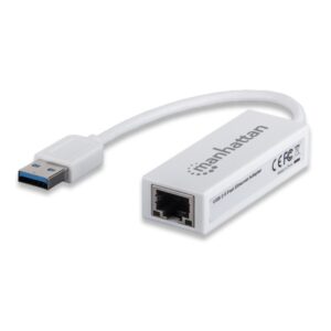 ADAPTADOR TARJETA RED MANHATTAN USB 2.0 A RJ45 ETHERNET ALTA VELOCIDAD 10 100 BLANCO 506731