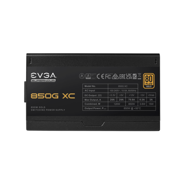 PSU EVGA SUPERNOVA 850W XC 80 PLUS GOLD FULL MODULAR - Imagen 2