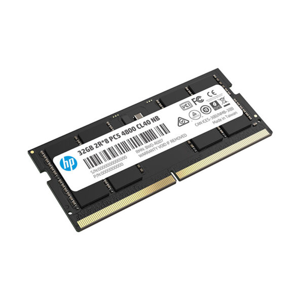MEMORIA SODIMM DDR5 HP (6H311AA) X1, 32GB 1X32GB 4800MHZ, BLACK, CL40