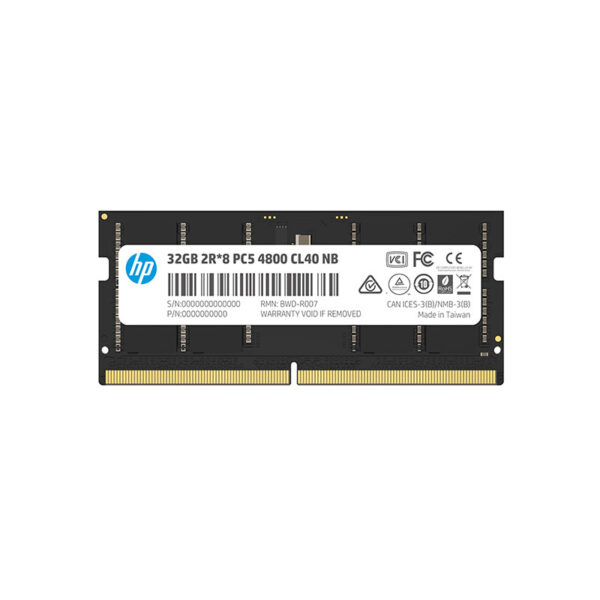 MEMORIA SODIMM DDR5 HP (6H311AA) X1, 32GB 1X32GB 4800MHZ, BLACK, CL40 - Imagen 3