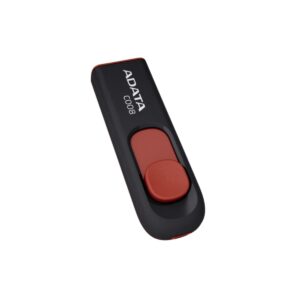 MEMORIA USB ADATA 16GB 2.0 RETRACTIL C008 NEGRO Y ROJO AC008 16G RKD