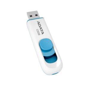 MEMORIA USB ADATA 32GB 2.0 RETRACTIL C008 BLANCO Y AZUL AC008 32G RWE