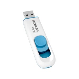 MEMORIA USB ADATA 64GB 2.0 RETRACTIL C008 BLANCO Y AZUL AC008 64G RWE