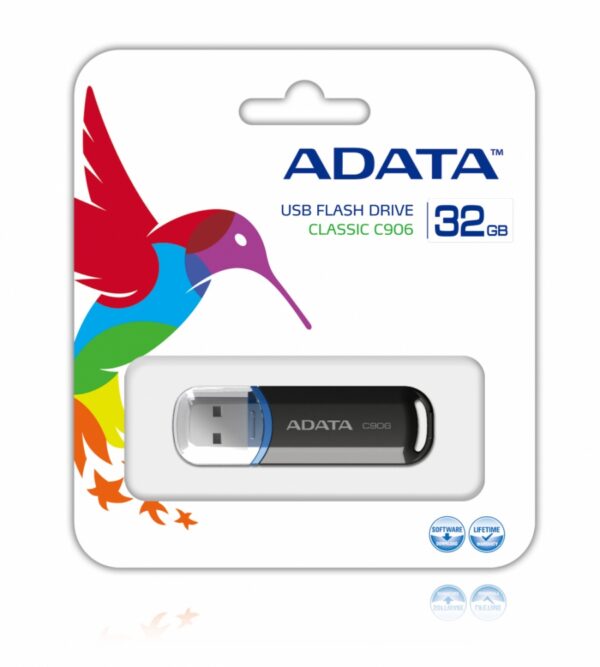 MEMORIA USB ADATA 32GB 2.0 C906 NEGRO AC906 32G RBK - Imagen 2