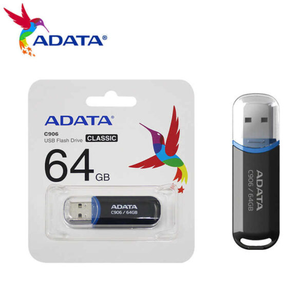 MEMORIA USB ADATA 64GB 2.0 C906 NEGRO AC906 64G RBK - Imagen 3