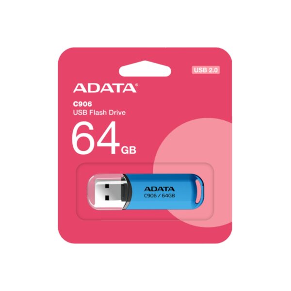 MEMORIA USB ADATA 64GB 2.0 C906 AZUL AC906 64G RWB - Imagen 2