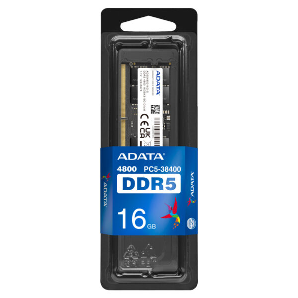 MEMORIA RAM SODIMM ADATA 16GB DDR5 4800MHZ AD5S480016G S - Imagen 2
