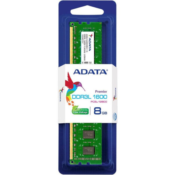 MEMORIA RAM DIMM ADATA 8GB DDR3L 1600MHZ BAJO VOLTAJE ADDU1600W8G11 S
