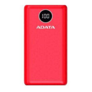 POWER BANK ADATA P20000QCD 20000mAh 2XUSB  2XUS C ROJO BATERIA PORTATIL AP20000QCD DGT CRD