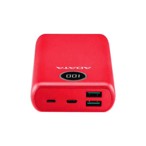 POWER BANK ADATA P20000QCD 20000mAh 2XUSB  2XUS C ROJO BATERIA PORTATIL AP20000QCD DGT CRD - Imagen 3