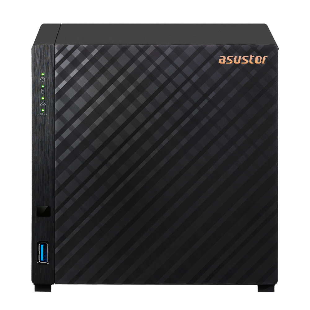 NAS ASUSTOR DRIVESTOR 4 (AS1104T), CPU QUADCORE 1.4GHZ, 1GB, 4 BAHIAS 3.5" SATA HDD