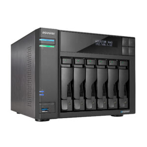 NAS ASUSTOR LOCKERSTOR 6 GEN2 (AS6706T), CPU CELERON N5105, 8GB, 4 RANURAS M.2, 6 BAHIAS 3.5"/2.5" S