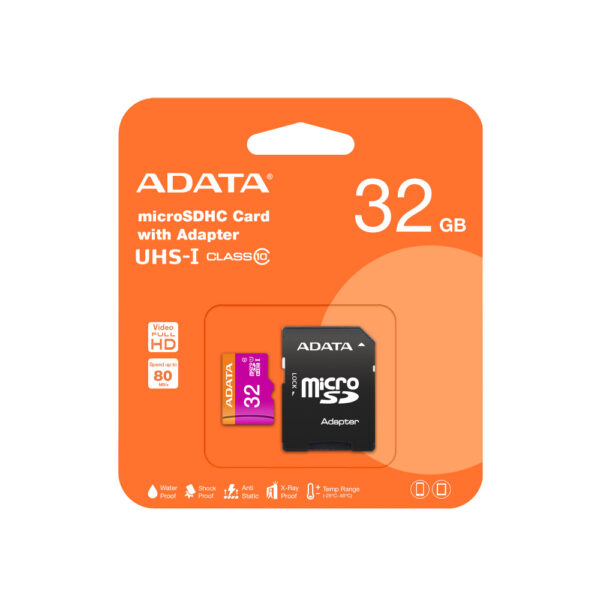 MEMORIA MICRO SD ADATA 32GB CLASE 10 CON ADAPTADOR AUSDH32GUICL10 RA1 - Imagen 2