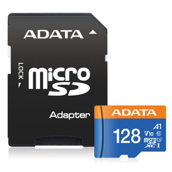 MEMORIA MICRO SD ADATA PREMIER 128GB CLASE 10 A1 CON ADAPTADOR AUSDX128GUICL10A1 RA