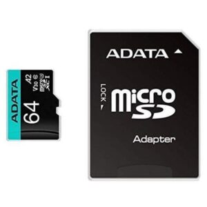 MEMORIA MICRO SD ADATA PREMIER PRO 64GB SDXC SDHC UHS I U3 CON ADAPTADOR AUSDX64GUI3V30SA2 RA1