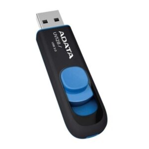 MEMORIA USB ADATA UV128 32GB 3.2 RETRACTIL NEGRO Y AZUL AUV128 32G RBE