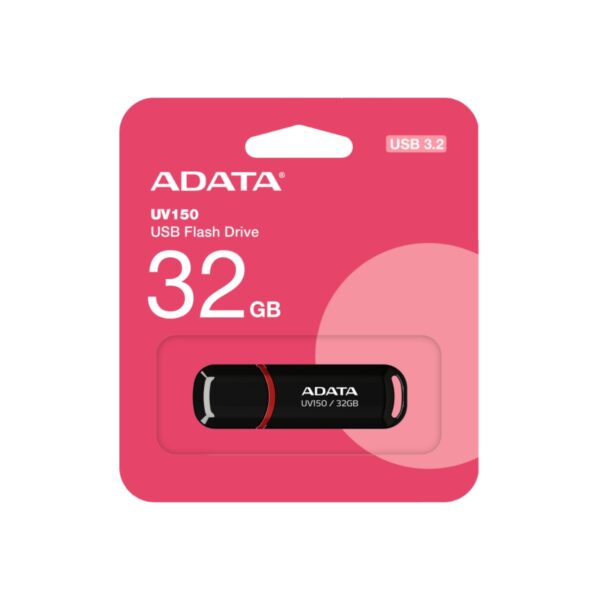 MEMORIA USB ADATA UV150 32GB 3.2 CON TAPA NEGRO AUV150 32G RBK - Imagen 2