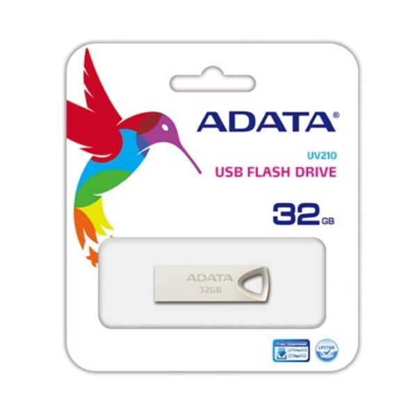 MEMORIA USB ADATA 32GB 2.0 UV210 DORADO METALICO AUV210 32G RGD - Imagen 3