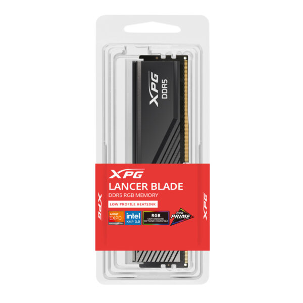 MEMORIA RAM UDIMM ADATA XPG LANCER BLADE RGB 6000MHZ DDR5 32G NEGRA AX5U6000C3032G SLABRBK - Imagen 3