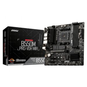 MOTHERBOARD MSI (B550M PRO-VDH WIFI) SOCKETAM4,4*DDR4 4400,HDMI,DP, VGA, PCI-E 4.0, MICRO ATX