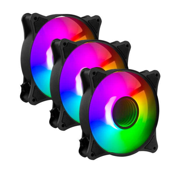 VENTILADORES P/GABINETE BALAM RUSH (BR-937948) EOLOX BLAZE EX90K,RGB,120 MM,3 FAN,NEGRO