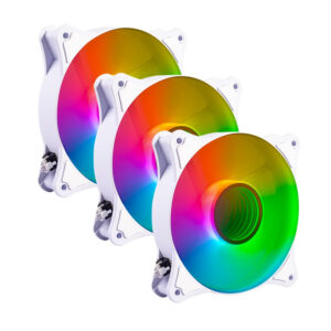 VENTILADORES P/GABINETE BALAM RUSH (BR-937955) EOLOX BLAZE EX90KW,RGB,120 MM,3 FAN,BLANCO