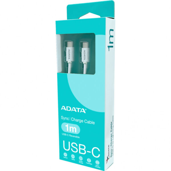 CABLE ADATA TIPO C A  TIPO C 100CM BLANCO CACC 100PN WH - Imagen 2
