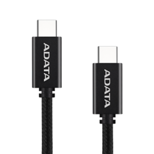 CABLE ADATA TIPO C A TIPO C 200 CM TRENZADO CON FIBRA DE NYLON NEGRO CACC200PNBK
