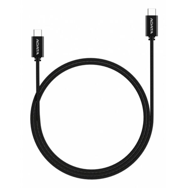 CABLE ADATA TIPO C A TIPO C 200 CM TRENZADO CON FIBRA DE NYLON NEGRO CACC200PNBK - Imagen 3