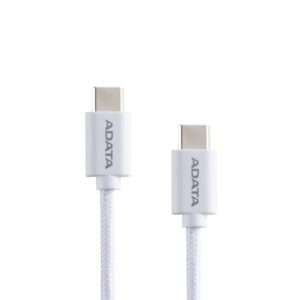 CABLE ADATA TIPO C A TIPO C 200 CM TRENZADO CON FIBRA DE NYLON BLANCO CACC200PNWH