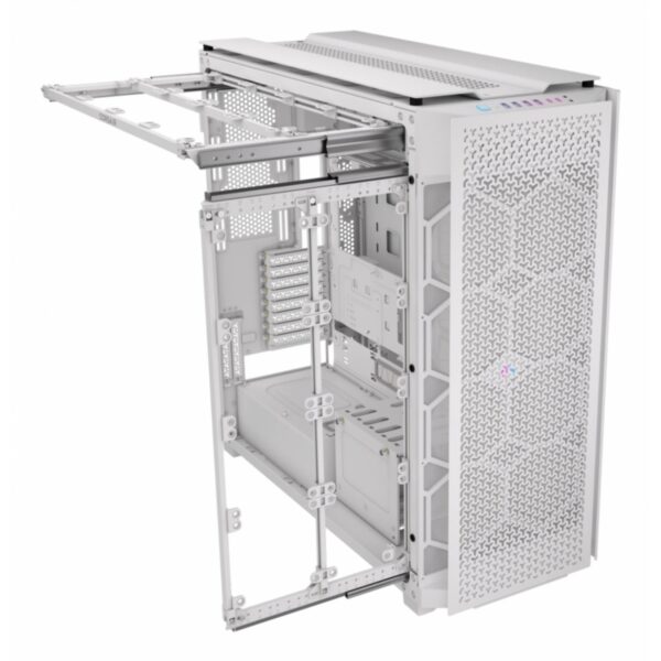 GABINETE CORSAIR (CC-9011274-WW) ICUE LINK 9000 AIRFLOW,CRISTAL TEMP,SUPER TORRE,SIN FUENTE,BLANCO - Imagen 2