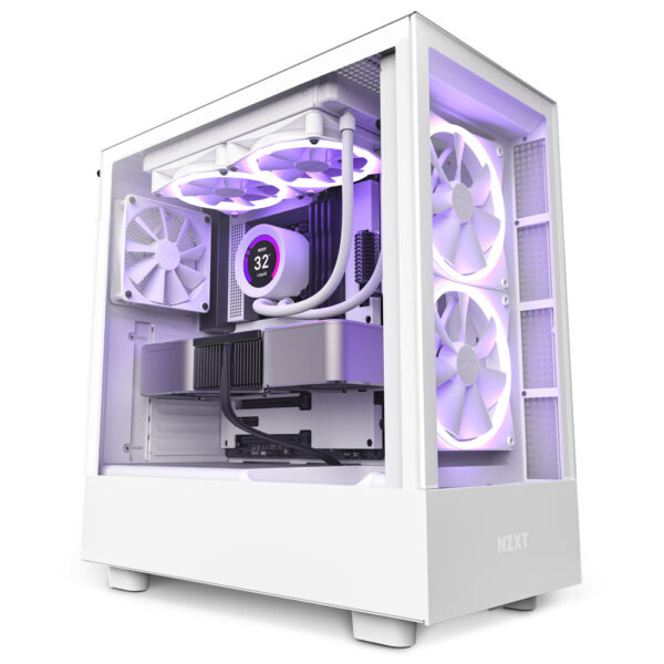 GAB NZXT H5 ELITE COMPACT WHITE ATX 2.5X2,3.5X1, USB3.2 TIPO A, USB3.2 TIPO C