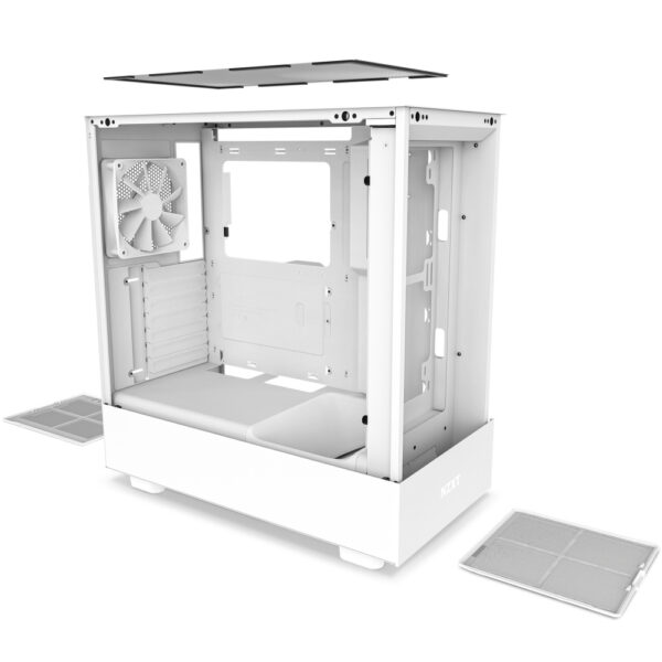 GAB NZXT H5 FLOW COMPACT BLANCO, ATX - Imagen 4