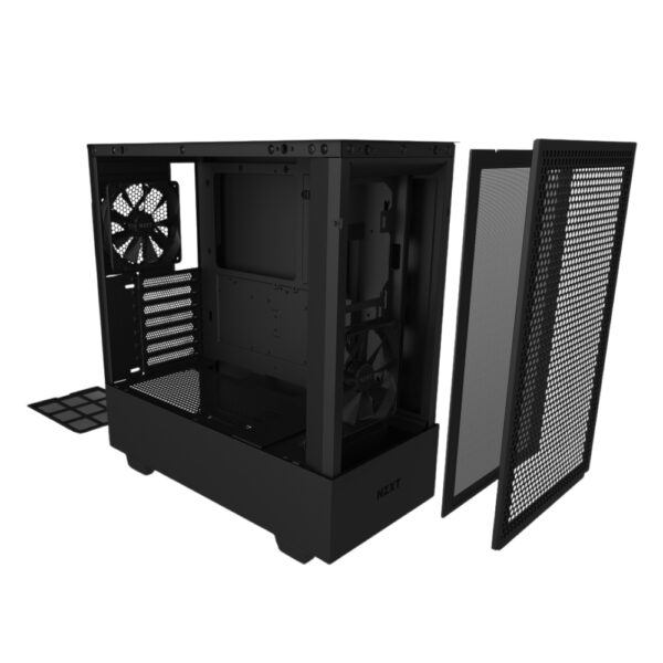 GAB NZXT H5 FLOW BLACK ATX CRISTAL TEMPLADO, 1 USB 3.2, 1 USB TIPOC 3.2. - Imagen 3
